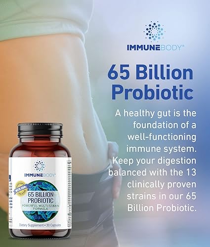 Miniatura 8 de Probiótico definitivo para la salud digestiva - 65 mil millones de UFC, 13 cepas probióticas, SBOs, prebióticos | Apoyo inmunológico | Hombres y