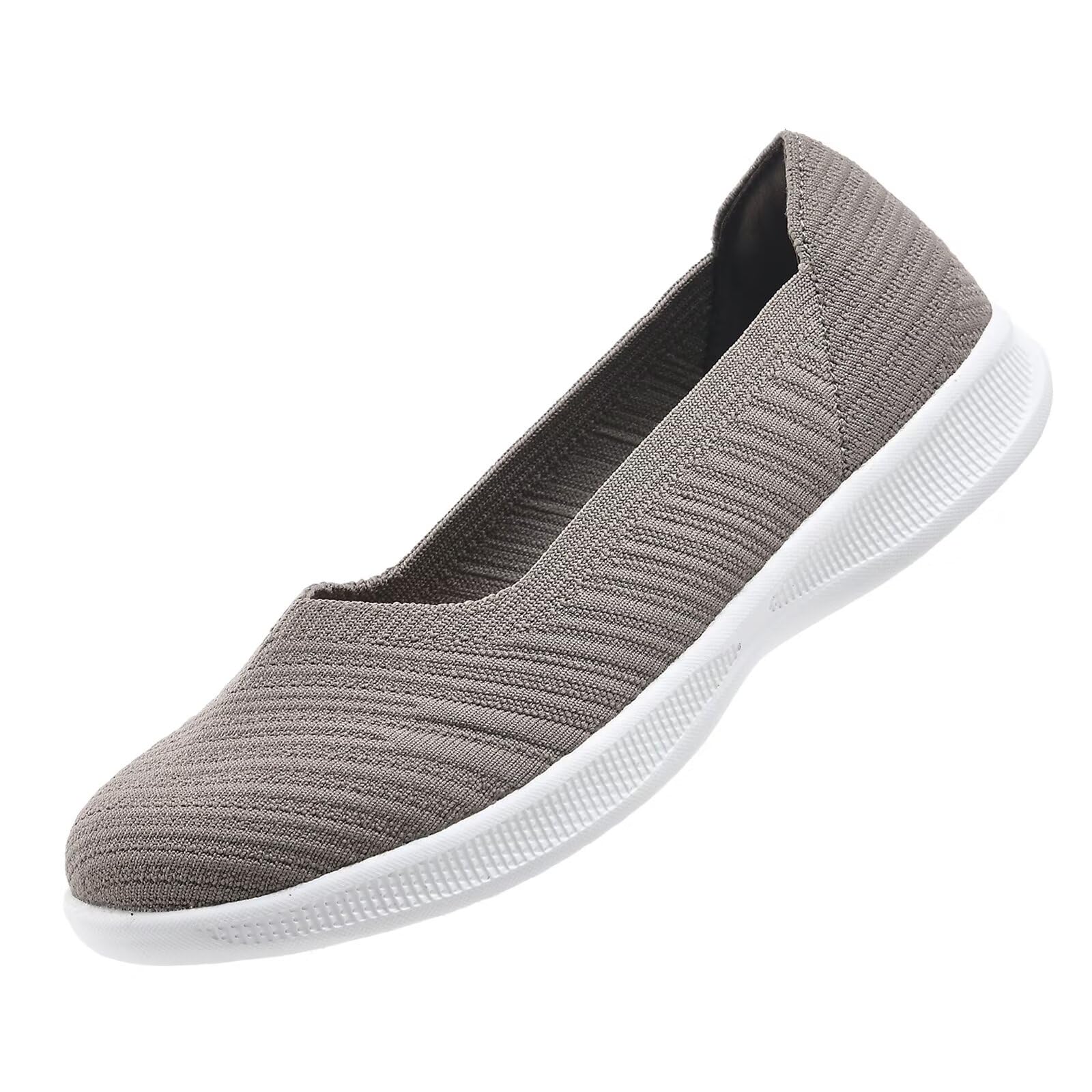 Konhill Loafers Damen Bequeme Flache Casual Ballerinas Schuhe Lässige Fasion Slip On Walkingschuhe Weit