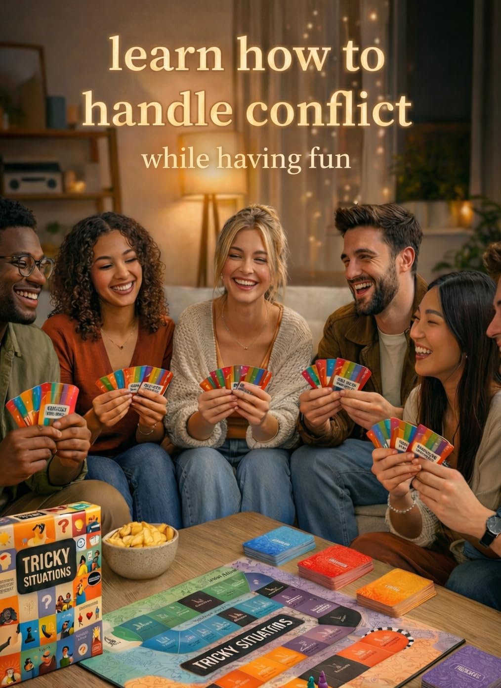 Tricky Situations™ – Conflict Resolution Board Game for Teens & Adults | Practice Real-Life Skills Through Everyday Scenarios | Family & Group Game Night | Ages 13+