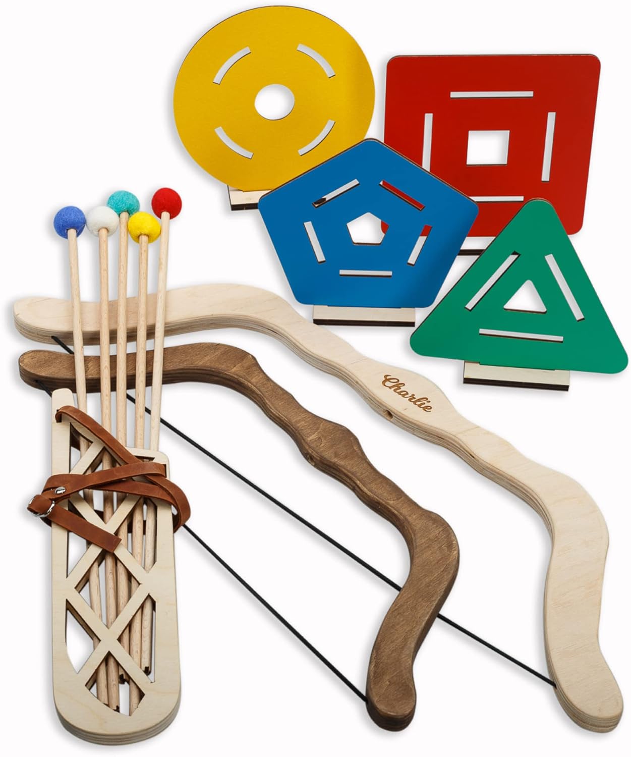 Personalized Wooden Bow and Arrow Archery Wood Set Kids Hunting Outdoor Archery Set for Boys with Name Engraving Custom Archery for Kids Montessori Toys Waldorf toys Easter Gifts