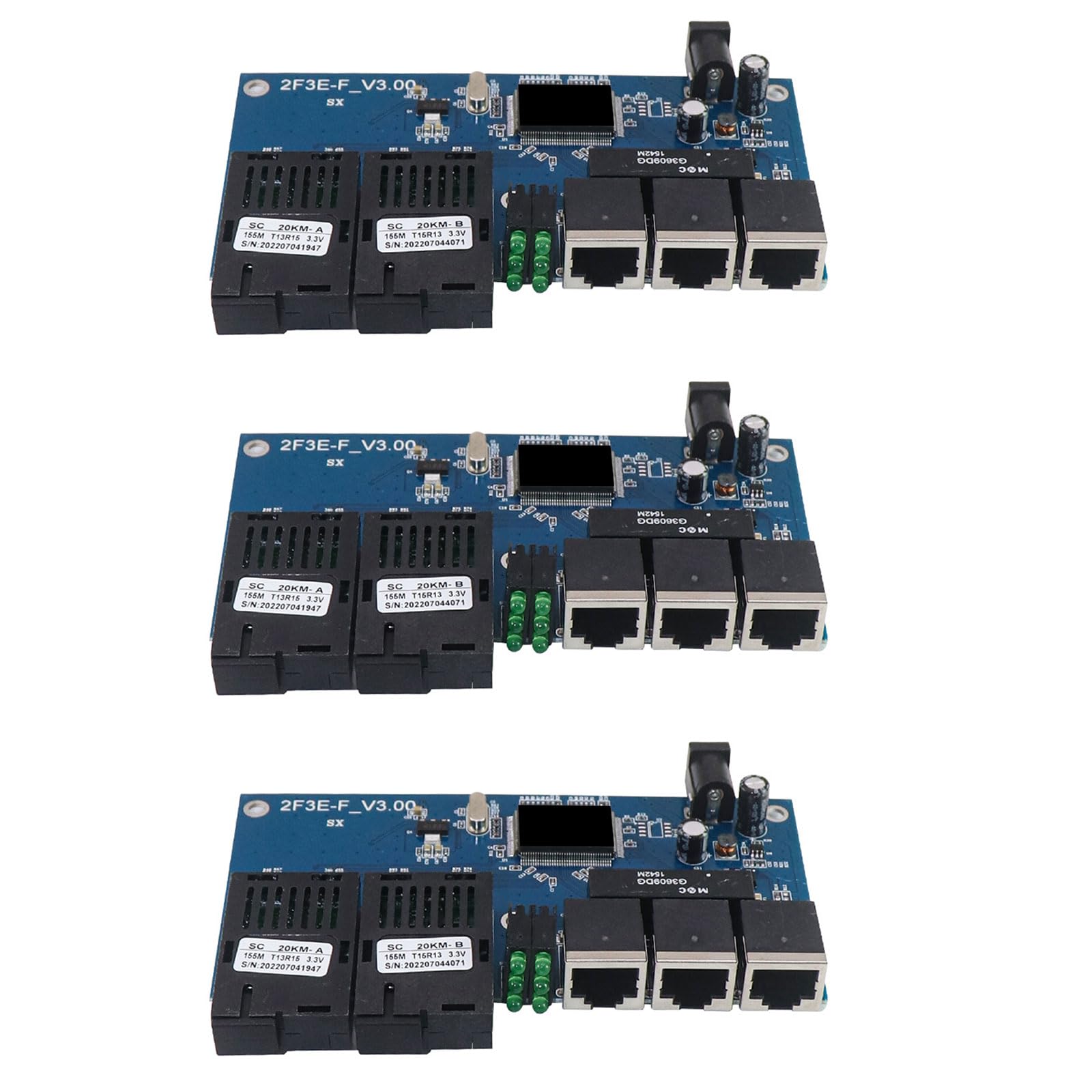 Convertisseur de fibre optique industriel avec 2 et 3 ports Ethernet pour émetteur-récepteur de déploiement de réseau à distance