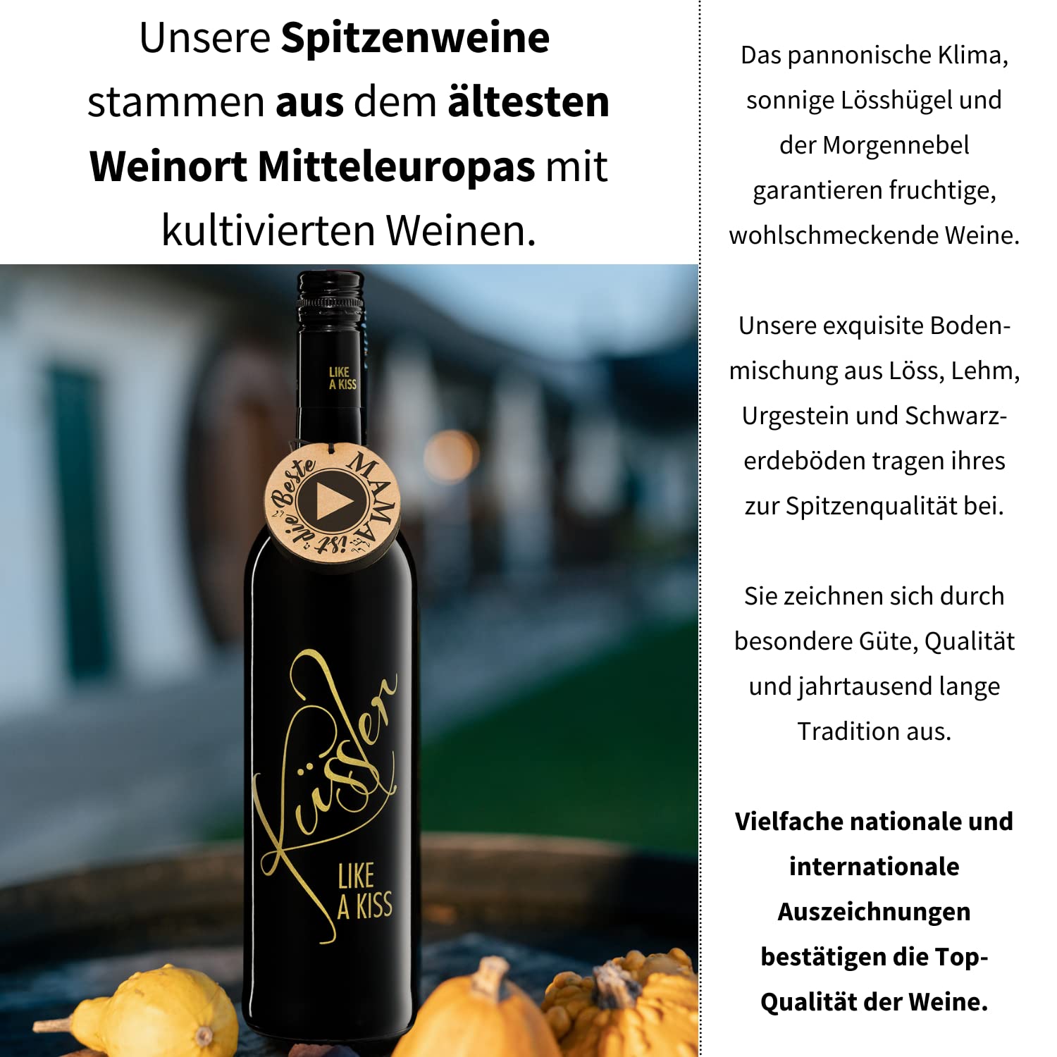 Neu! SINGENDER WEIN für die beste MAMA – jeder Cuvée weiß/rot/rosé mit eigenem Mama-Song – im nachhaltigen Geschenkkarton - das ideale Weingeschenk!