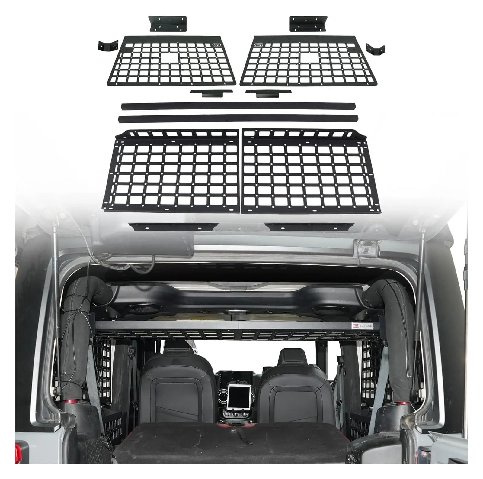 Panel Trunk Shelf Cargo Storage Racks For Jeep For Wrangler 2-Door For JK 2007 2008 2009 2010 2011 2012 2013 2014 2015 2016 2017 Trunk Cargo Cover