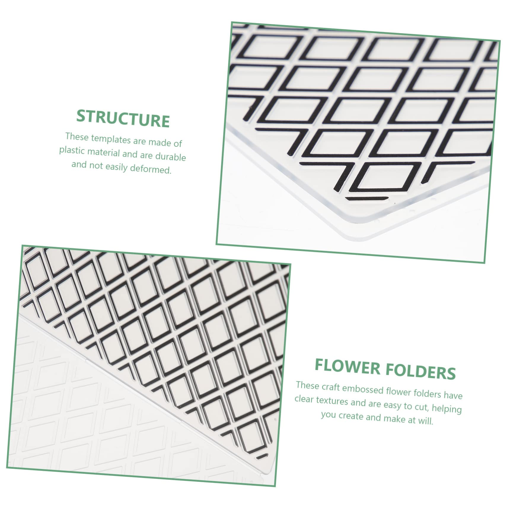 BEBEMOKO Beautiful Pattern Embossing Folders Set of Plastic Stencil Craft for Scrapbooking Decor Stencil