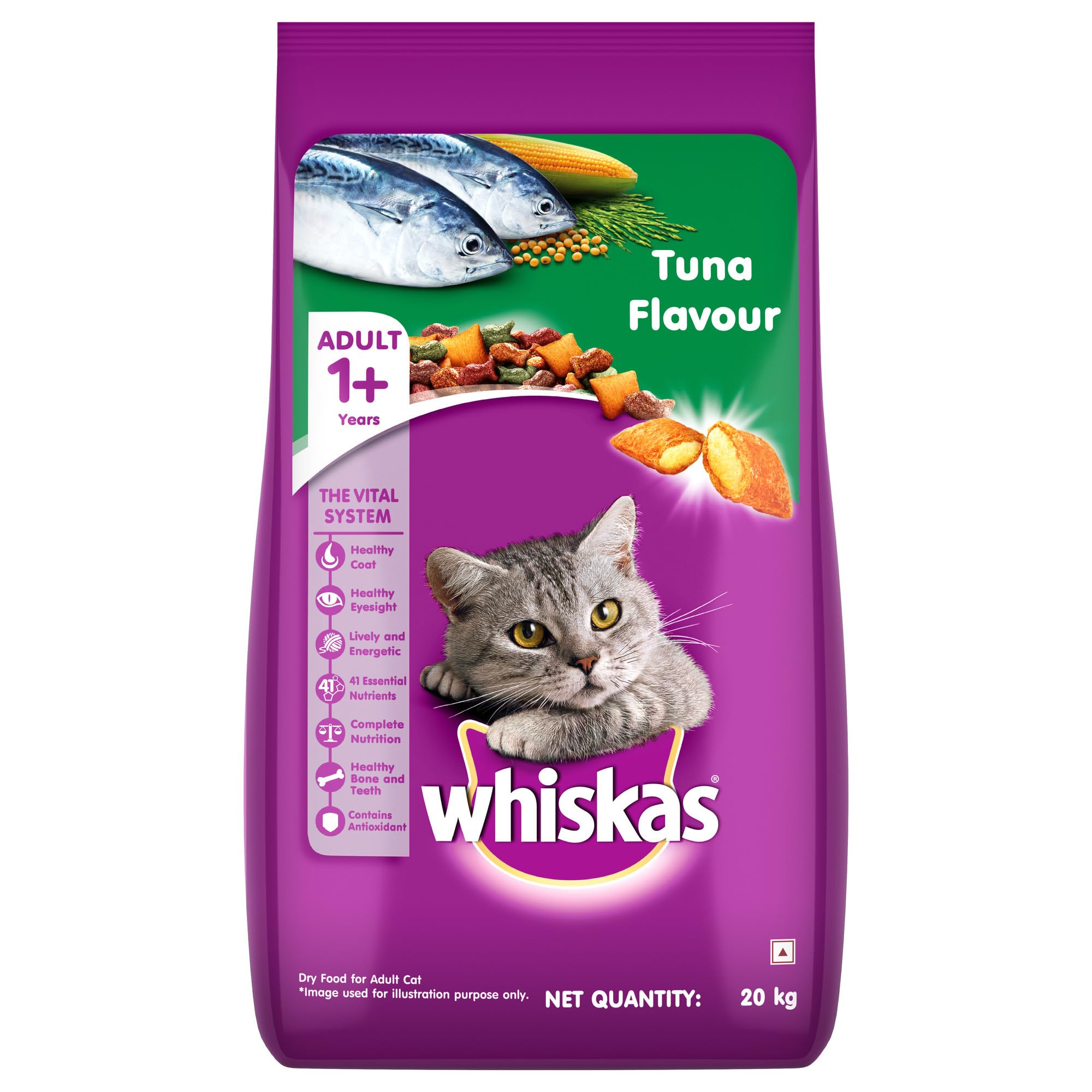 Whiskas Adult (1+ Years) Dry Cat Food, Tuna Flavour, 20 kg, Contains 41 Essential Nutrients, Complete & Balanced Nutrition for Adult Cats (B0B295D8NS) Amazon Price History, Amazon Price Tracker