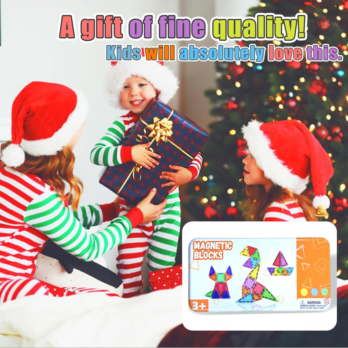Mini Magnetic Tiles Travel Magnetic Tiles, 26 PCS Magnetic Building Blocks Set with Strongest Magnets, Travel Toys Christmas Toy Gift Ages 3-5 5-7 4-8 Boys and Girls