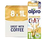 Alpro Oat Drink - 100% British Oats - Plant-Based Long Life Dairy Free & Lactose Free Milk Alternative - 1L (Pack of 8)