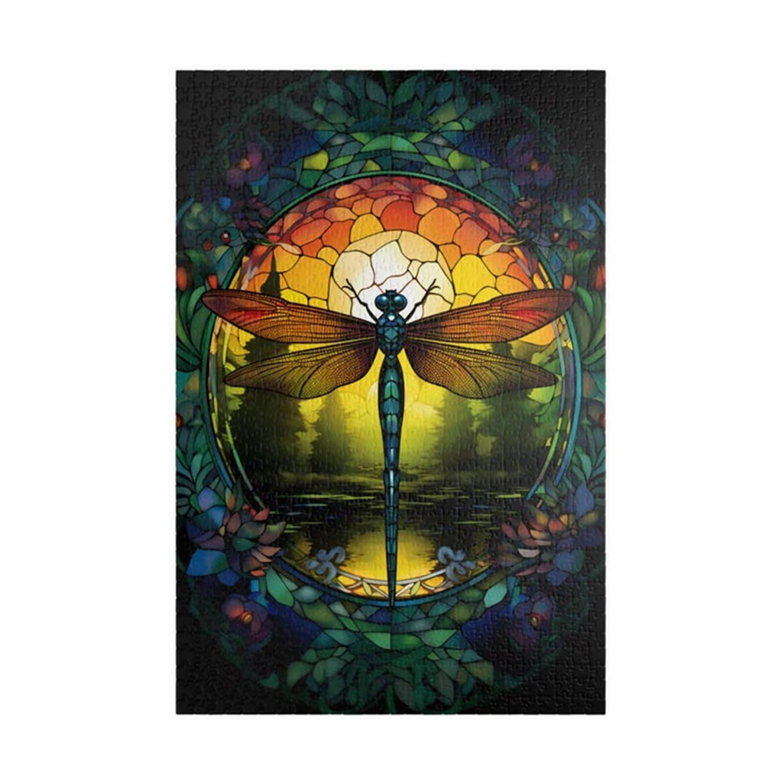 Puzzles 1000 Pièces Adultes Libellule Lever Soleil 75 x 50 cm Jeu Educatif Puzzle Impossible Puzzle Adultes 1000 Pièces Puzzles
