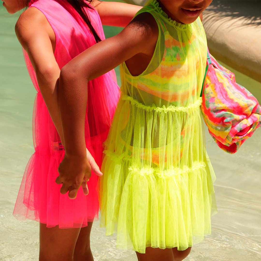 Costume da bagno rosa multicolore per bambini con stampa Tie Dye, costume da bagno per bambina, stile trikini, trikini e bambina, biancheria da bagno da bambina 3-18 anni