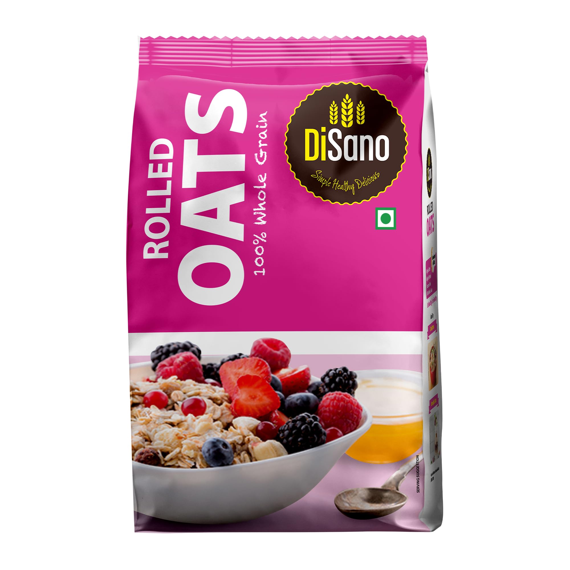 Buy DiSano Rolled Oats 1kg, Jumbo Oats, 100 Whole Grain, High in Protein & Fibre, y Breakfast