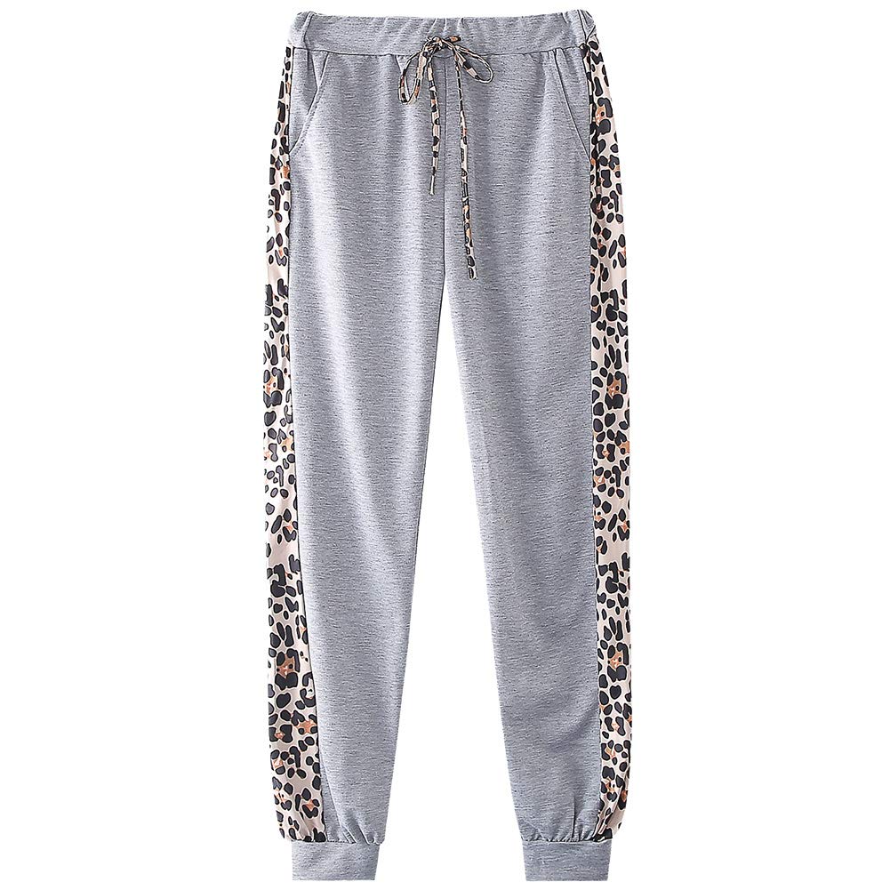 amropi Femme Survêtement Ensembles Imprimées Léopard Tenues Pull à Capuche et Jogging Pantalons Ensemble de Sport
