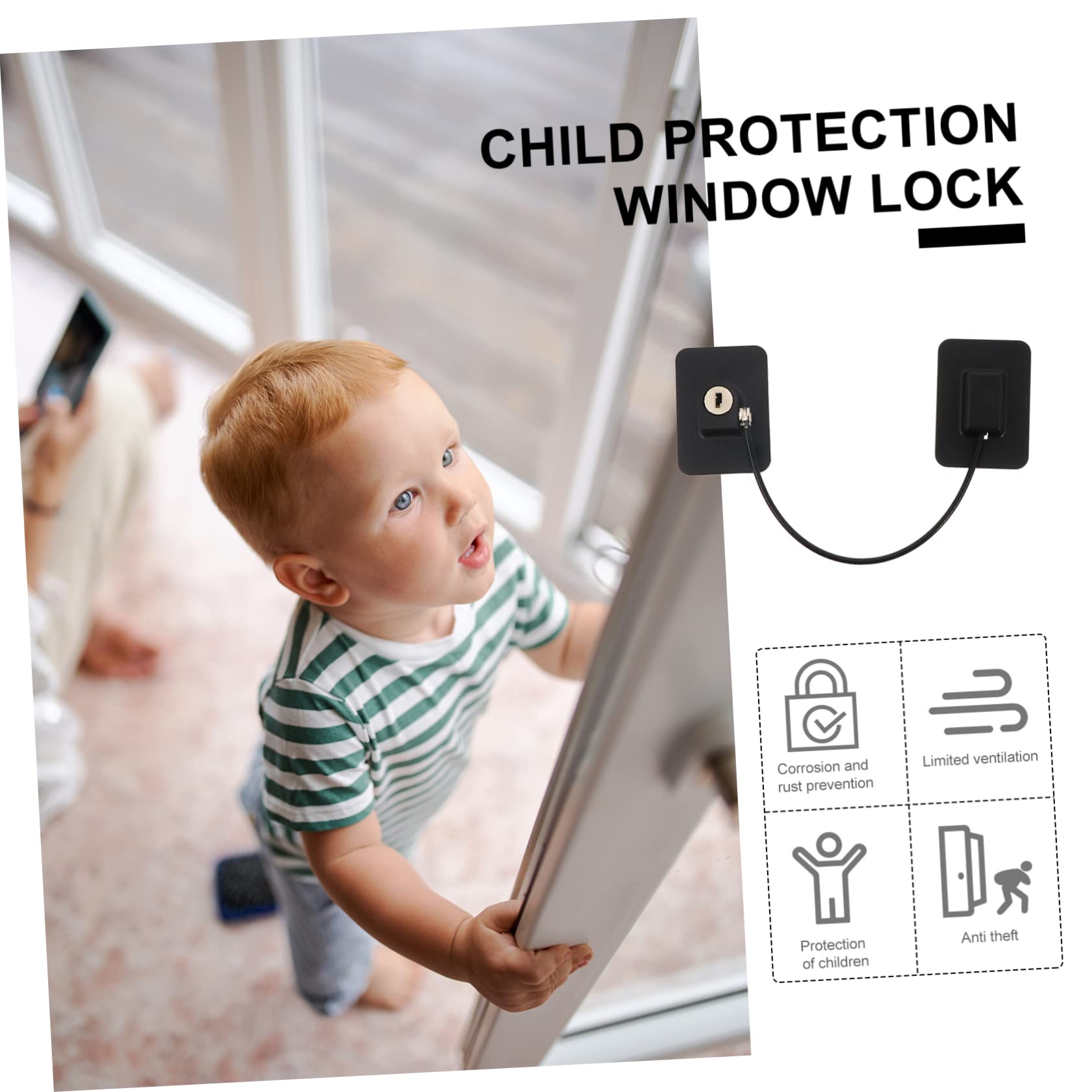BESTonZON 4 Piezas Bloqueo De Seguridad Para Niños Bloqueo De Nevera Para Niños Cerradura Del Archivador Cerradura Para Niños Del Horno Acero Inoxidable Bebé Cerradura De La Puerta Limitador