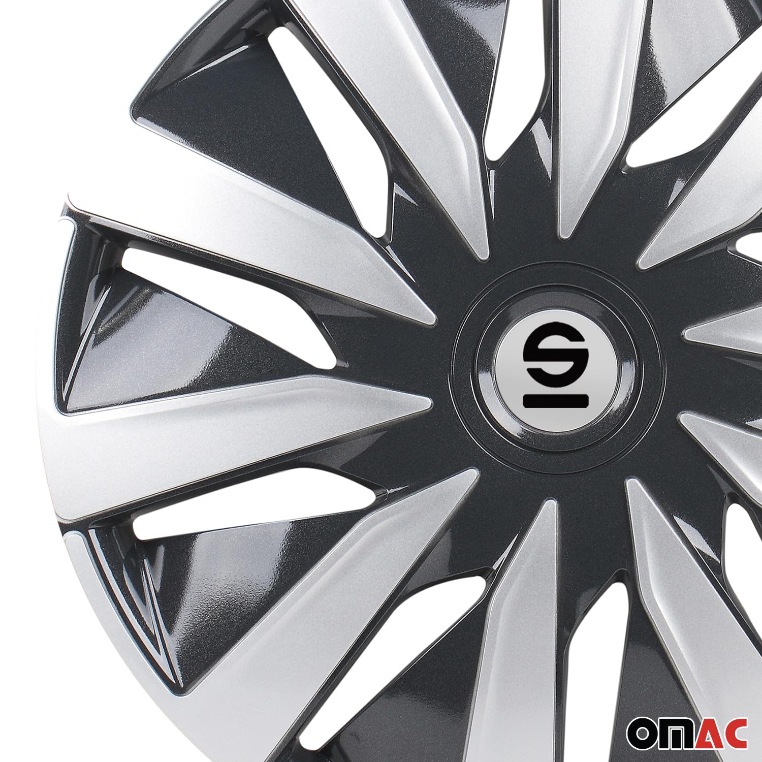 Satz Sparco Radzierblenden Lazio 16-Zoll Grau/Silber