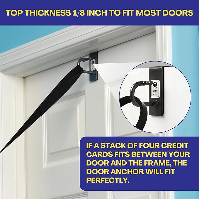 This multifunctional door band anchor is perfect for a wide range of exercise equipment like resistance bands, suspension trainers, stretch straps, and yoga accessories. Experience diverse training possibilities with its multi-angle capabilities, enabling hundreds of exercises without occupying valuable floor space. Enhance your fitness routine with this compact yet powerful workout solution.