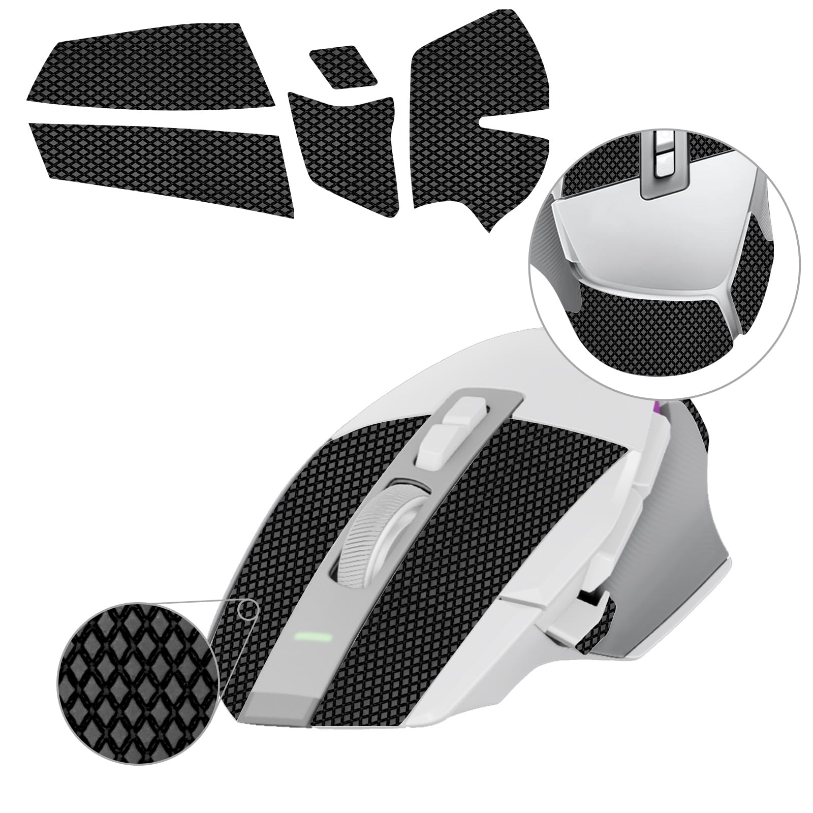 TALONGAMES Mouse Grip Tape Compatible with Logitech G502 X Wired, Wireless, Palm Sweat Absorption, Thin 0.5mm, Cut to Fit, Easy to Apply