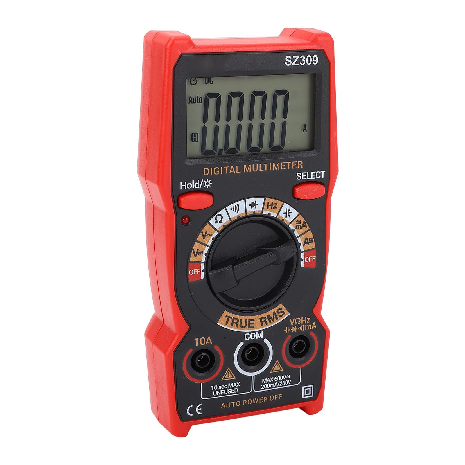Multimeter with HD Backlit Screen Integrated Folding Bracket Small Size and Easy to Carry DC AC Voltage Detection Measurement Electric Circuit Testing Device