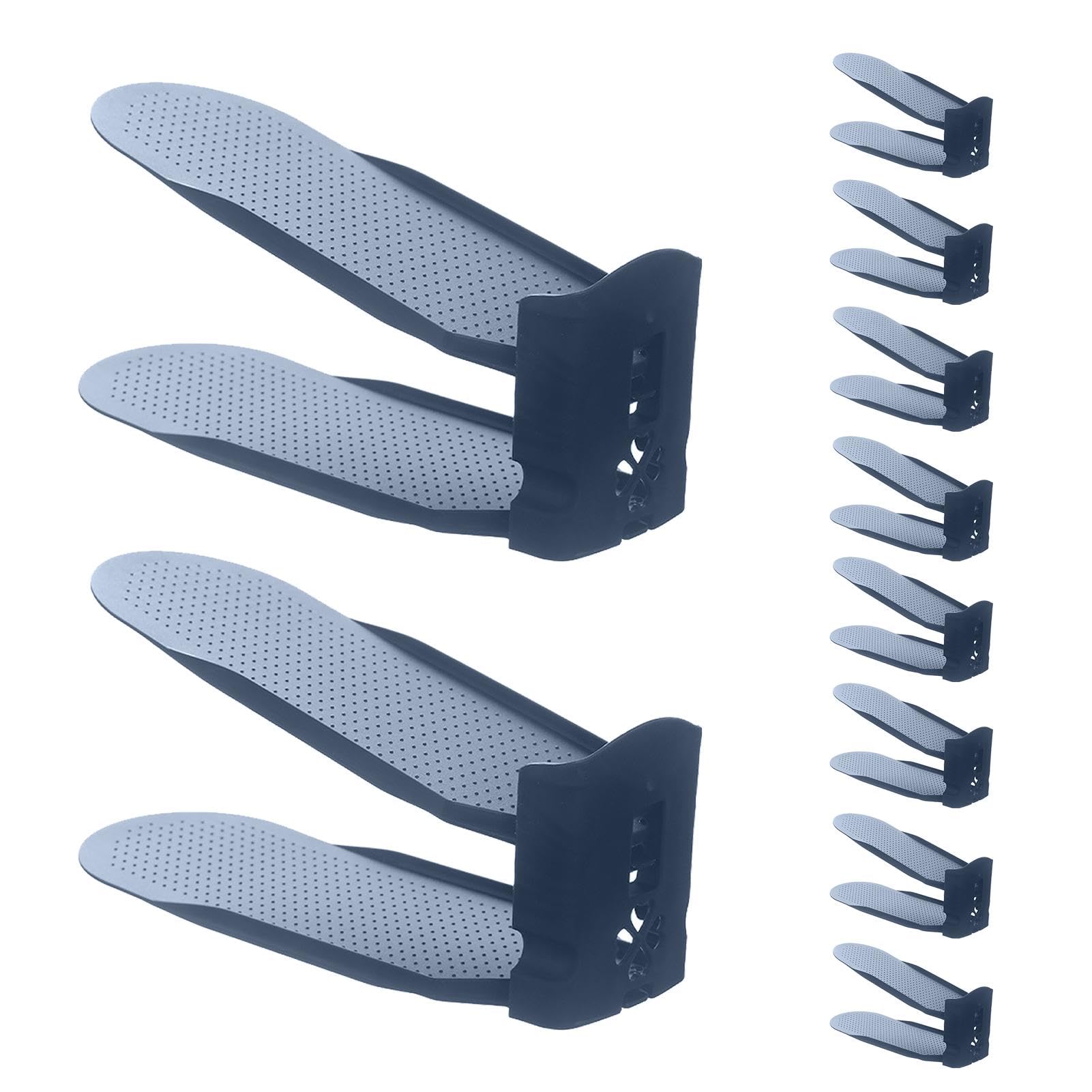 Organizer Per Scarpe Regolabile - 10 Pezzi Impilabili | Salvaspazio Per Armadio Con Base Antiscivolo - Foto 8