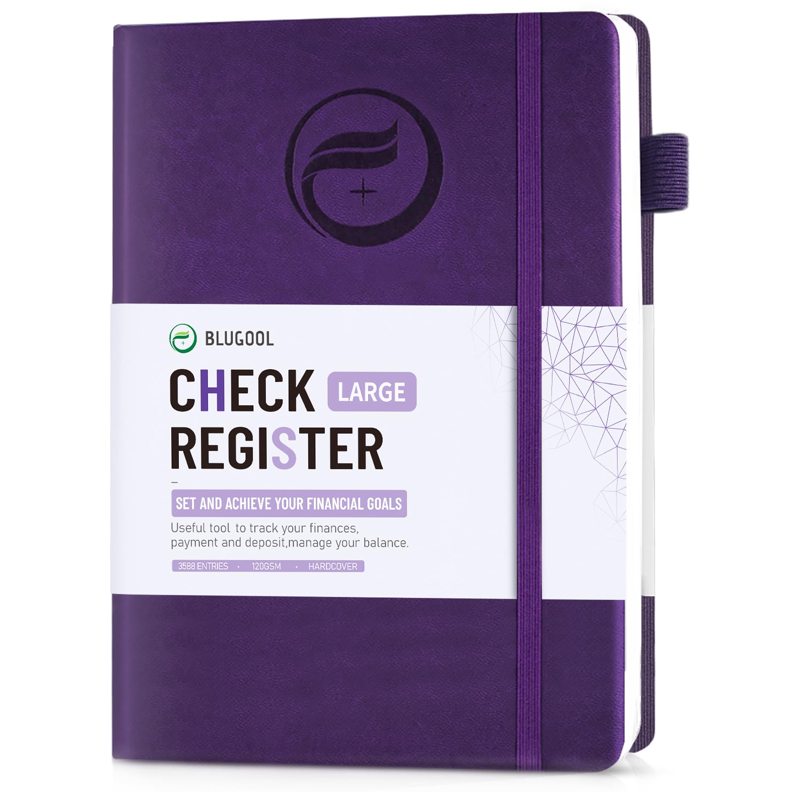 Check Registers for Personal Checkbook, Blugool Checkbook Register with Check & Transaction Registers, Accounting Ledger Log Book for Personal and