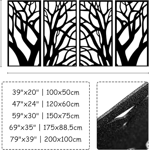 Miniatura 4 de Arte de pared de metal árbol de la vida, arte de pared de árbol de la vida, decoración de pared de árbol genealógico, arte de pared de rama de árbol
