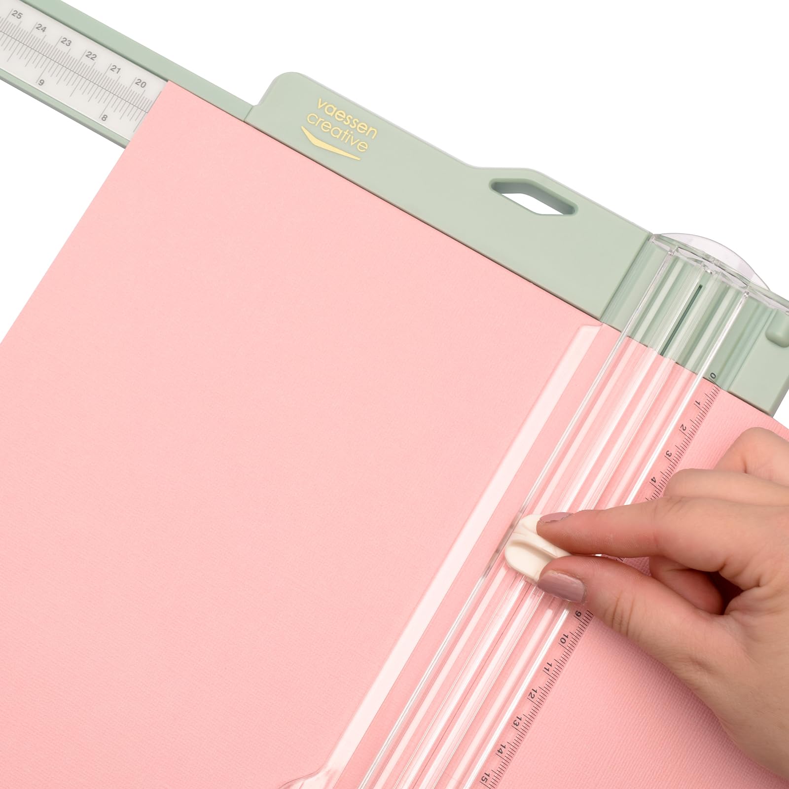Vaessen Creative Massicot 15,2 x 30,5 cm et Plaque de Rainurage Score Easy 30,5 x 30,5 cm – Kit Scrapbooking pour Loisirs Créatifs, Création de Cartes, Boîtes Cadeaux et DIY – Plioir et Règle Inclus