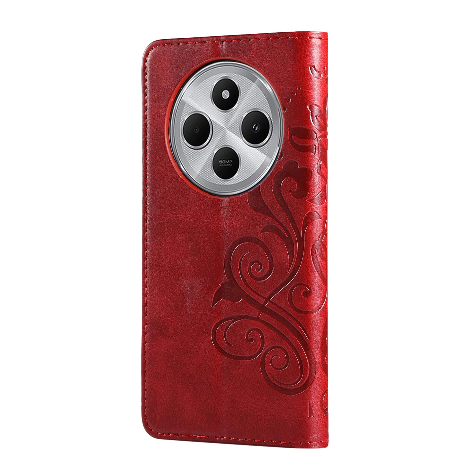 MOONESS Cover per Xiaomi Redmi 14C / Redmi A4 4G (6.88"),Flip Custodia a Libro in Pelle PU Premium Goffratura Portafoglio Case per Xiaomi Redmi 14C / Redmi A4 4G - Nero