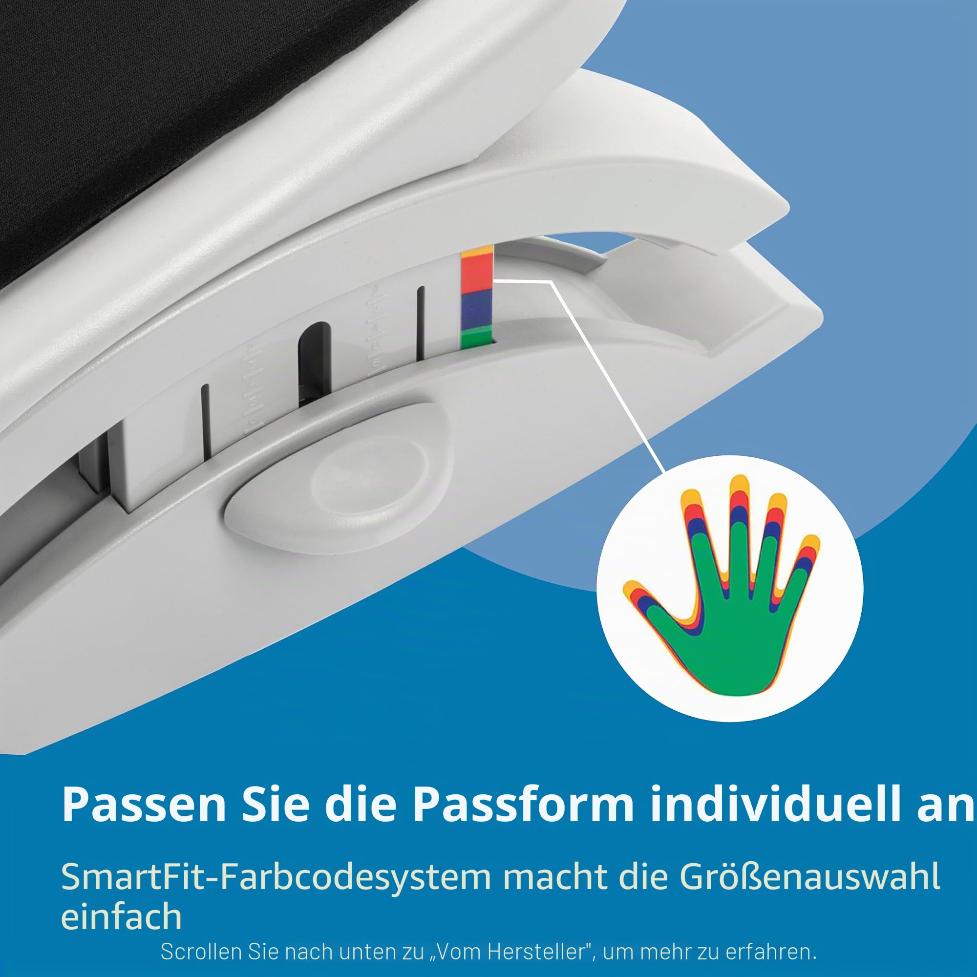 Kensington Smartfit K56144USF Fußstütze für unter dem Schreibtisch, Komfort-Memory-Schaum, winkel- und höhenverstellbare Fußstütze, rutschfester Fußhocker für unter dem Schreibtisch, Weiß/Schwarz