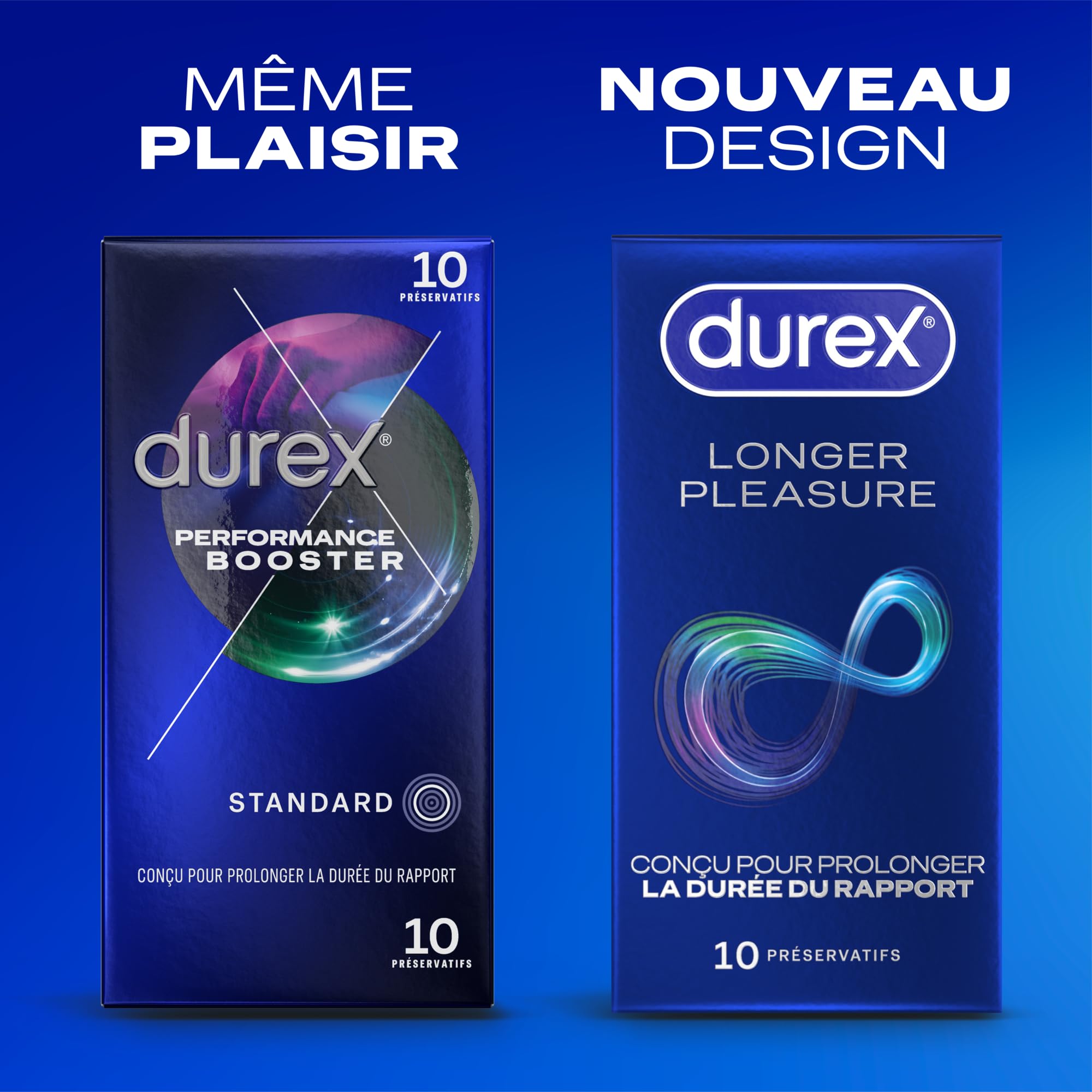Durex Préservatifs Retardants Performance Booster Extra lubrifiés 30 pièces