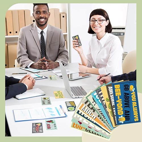 Miniatura 5 de Chuangdi 240 tarjetas de agradecimiento divertidas de 3.5 x 2 pulgadas, mini tarjetas de felicitación para empleados, tarjetas de agradecimiento a