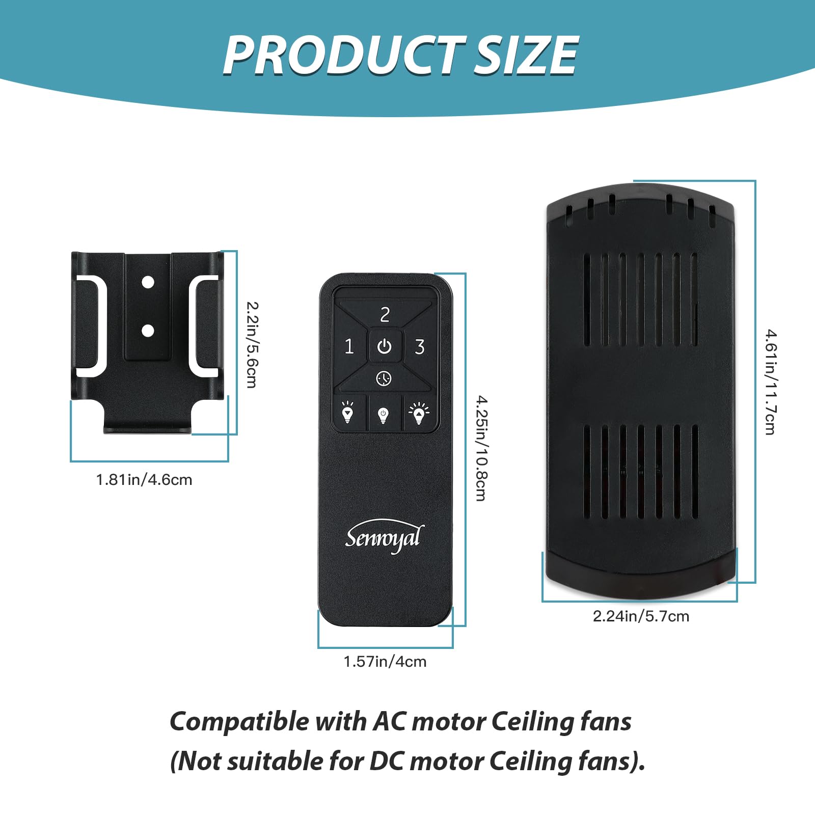 Telecomando Ventilatore da soffitto a 3 marce, kit telecomando universale con dimmer, interruttore luce Ceilig per Harbor Breeze, Hampton Bay, Hunter,