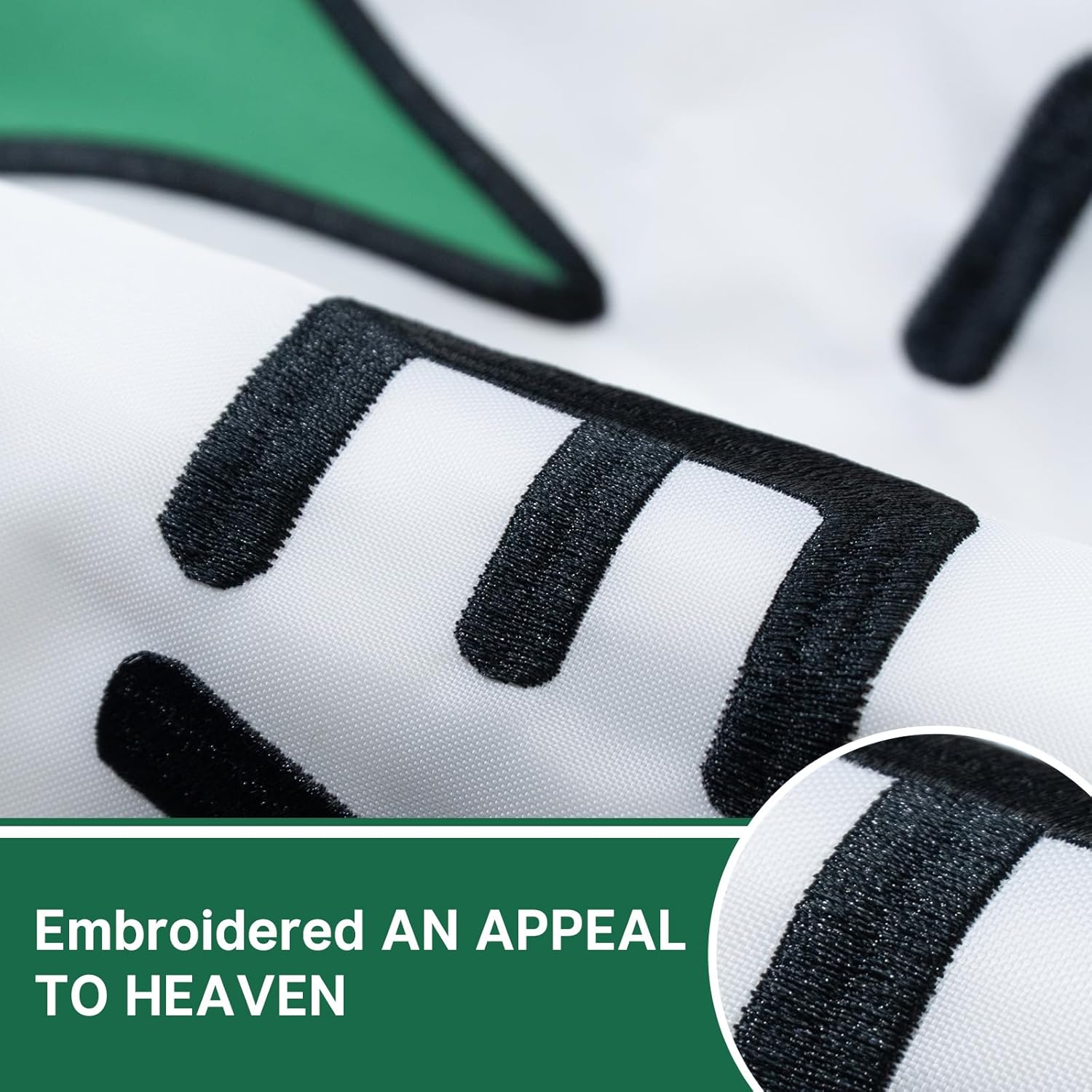 Bradford Embroidered An Appeal to Heaven Flag 3x5 Feet Outdoor, Double Sided Pine Tree Liberty, American Liberty Tree With 2 Brass Grommets - Image 3