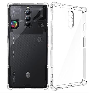 GIOPUEY Funda transparente compatible con Red Magic 8S Pro/Red Magic 8 Pro, ultra fina, carcasa de TPU con protección de aire, [no se amarillea fácilmente] Funda resistente a los golpes - Transparente