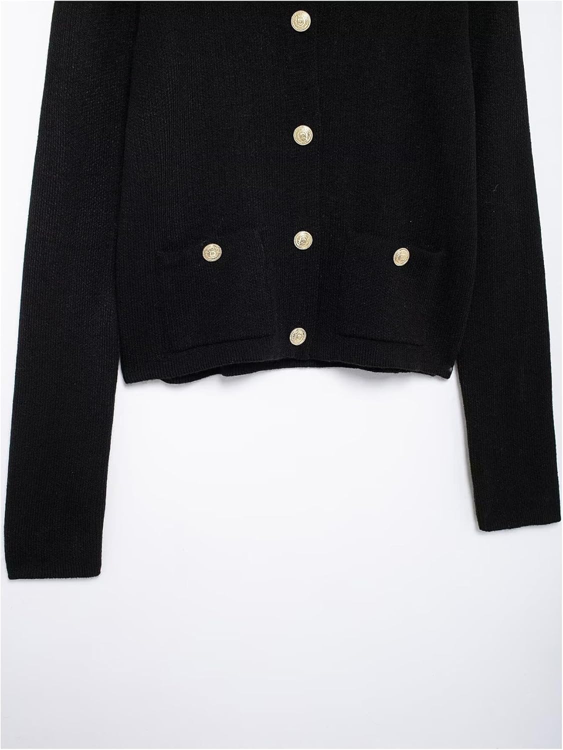 Verdusa Women's Old Money Button Up Cardigan Sweaters Formal Fall Outerwear with Pockets - Image 5