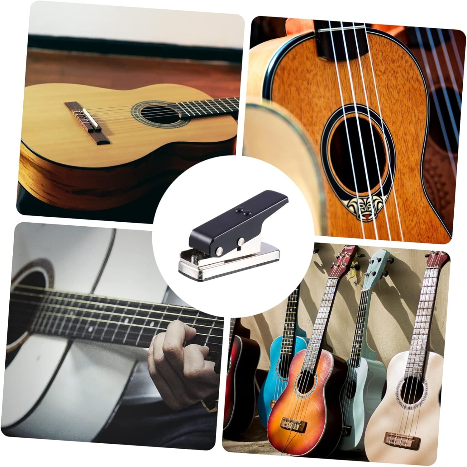 Mikinona 1Pc Guitar Punch Tool Iron Material for Custom Picks Easy to Use Plectrum Maker for Guitarists Recycle Plastic Cards Into Picks