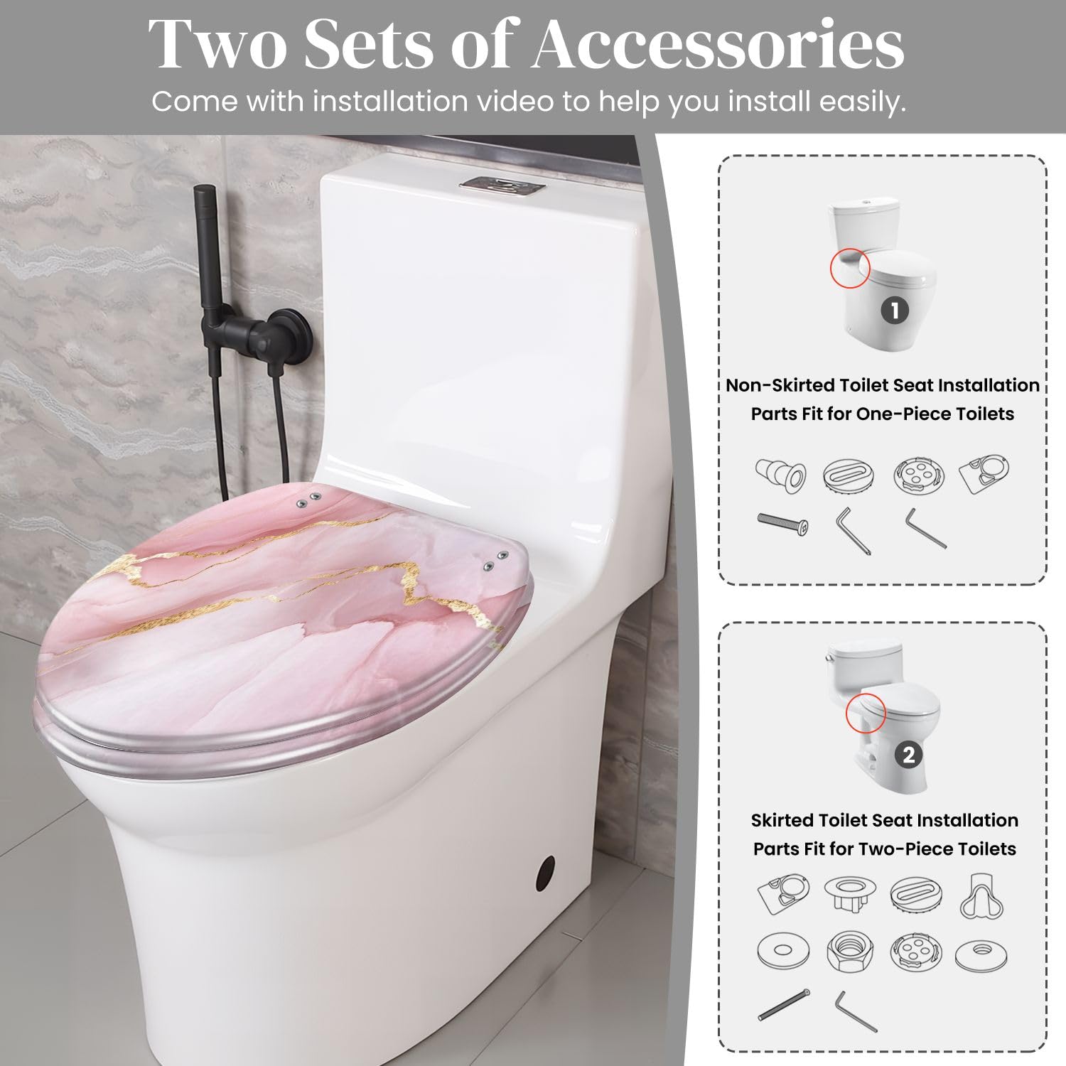 Sedile WC allungato in resina HomeCraft per il bagno