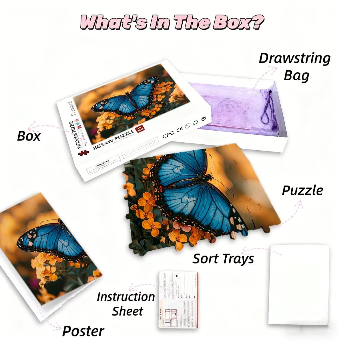 Puzzle 6000 Piezas Adultos Mariposa Puzzle para Adultos Flor Rompecabezas Juguetes Educativos Regalos Originales para Mujer Rompecabezas Entretenimiento Creativo Divertido Familia Juego 179x105cm D-33