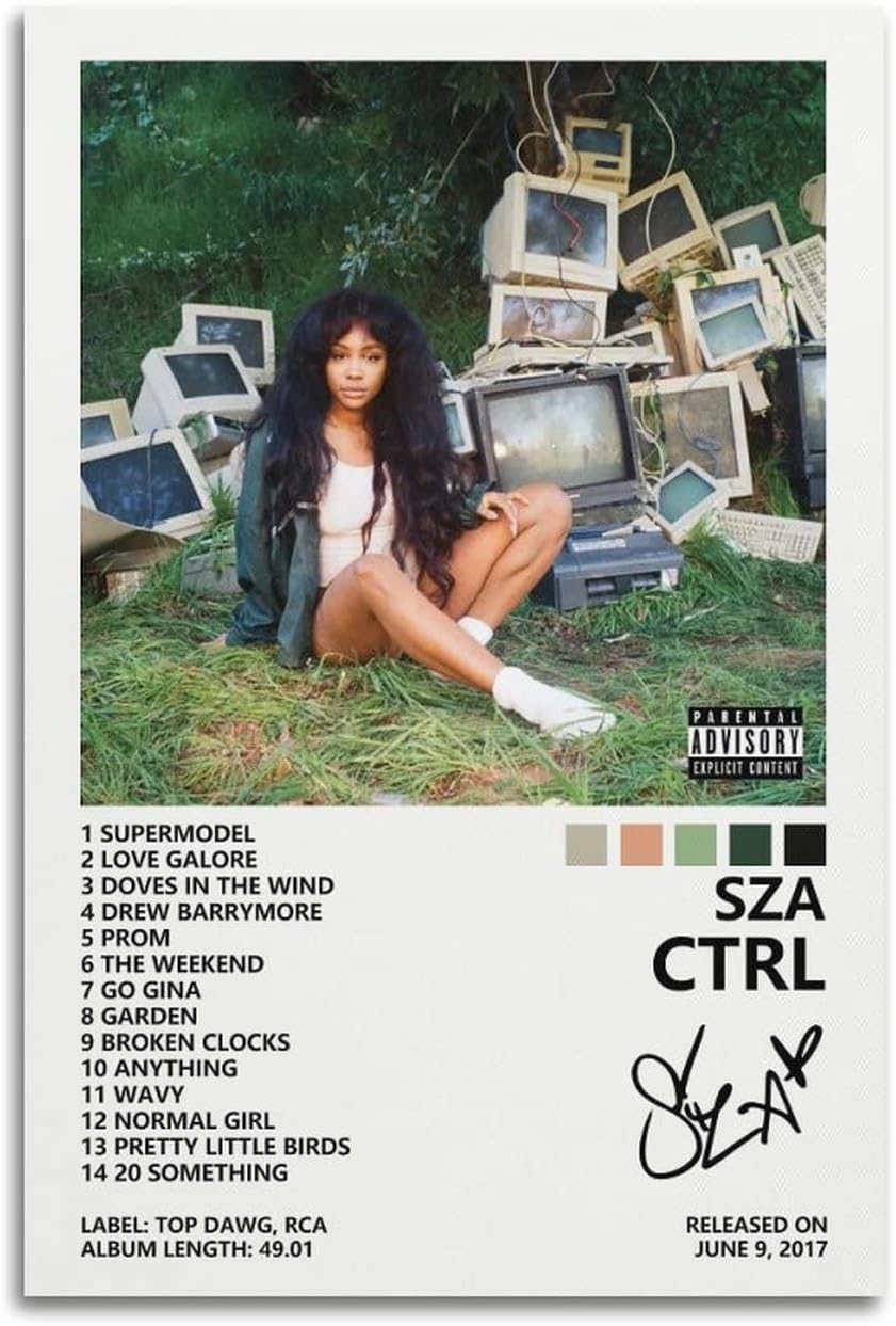 SUANYE Sza Poster - Album Cover Art for Bedroom Wall Decor, 12x18 inch