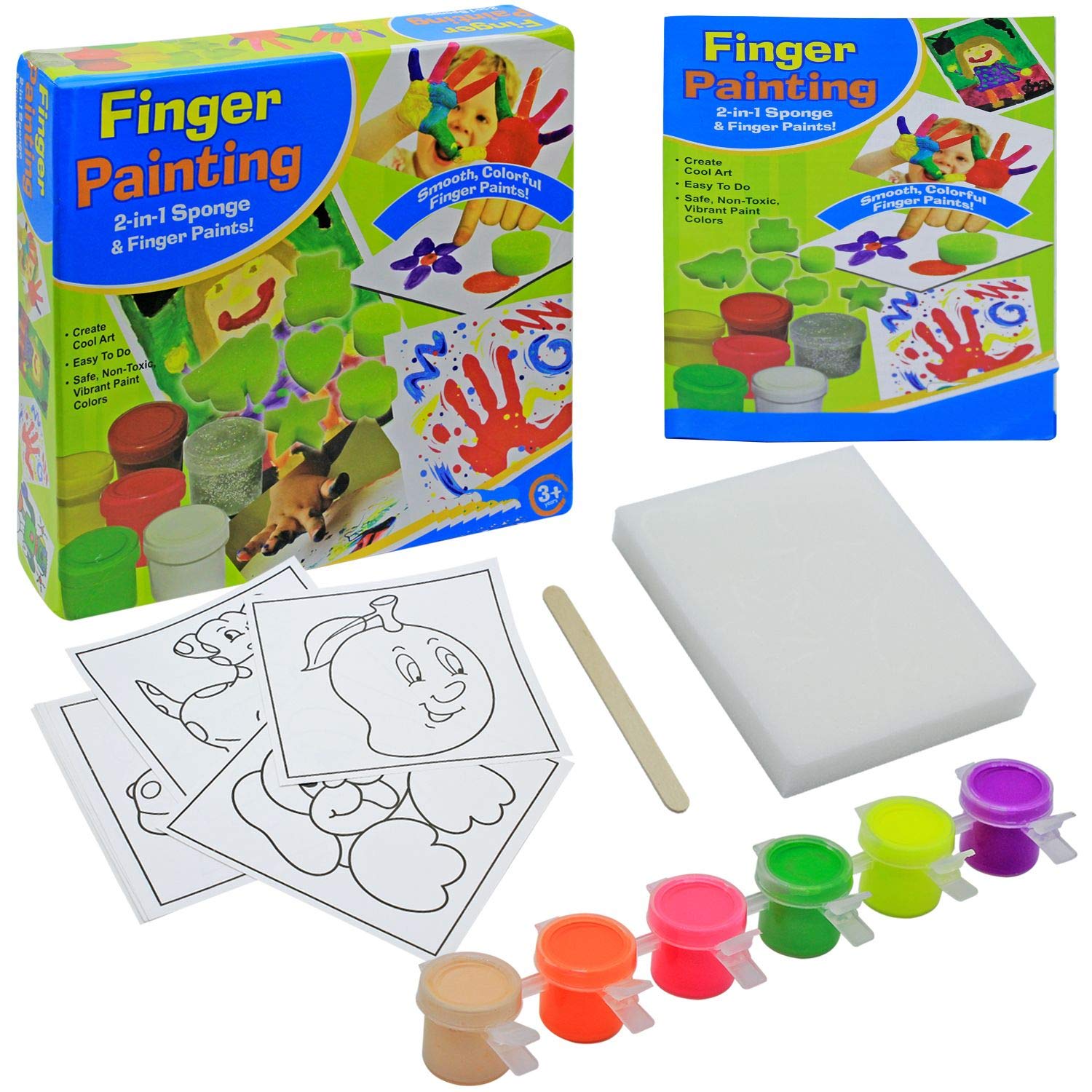 Toy Cloud Finger Painting Junior Game | 2 in 1 Sponge & Finger Painting | Smooth, Colorful Finger Paints (B08NX58S4F) Amazon Price History, Amazon Price Tracker