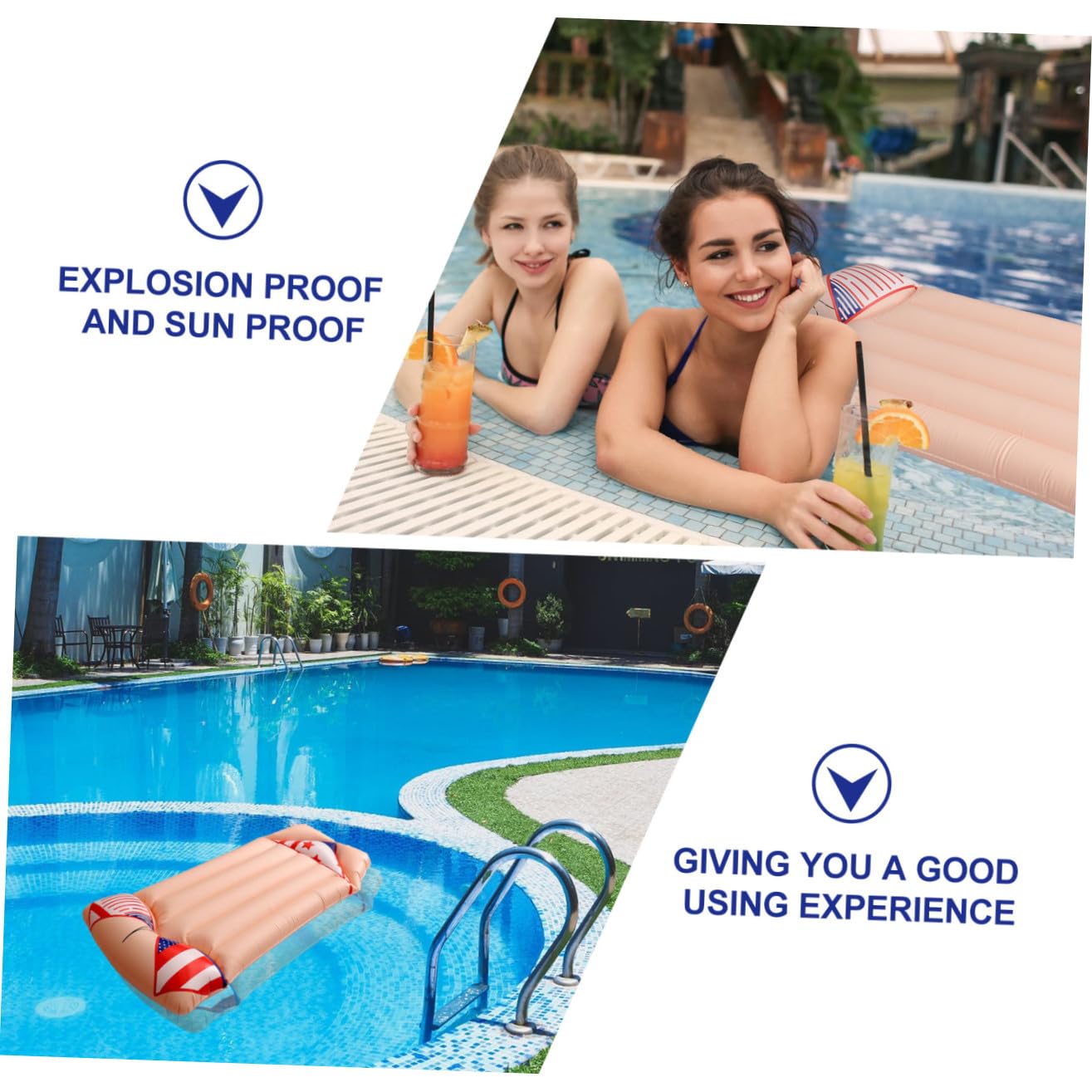 YARNOW Cama Flotante Inflable Estilo Bikini para Natación Colchoneta de Playa Inflable Colchoneta Flotante de Natación para Piscina y Playa
