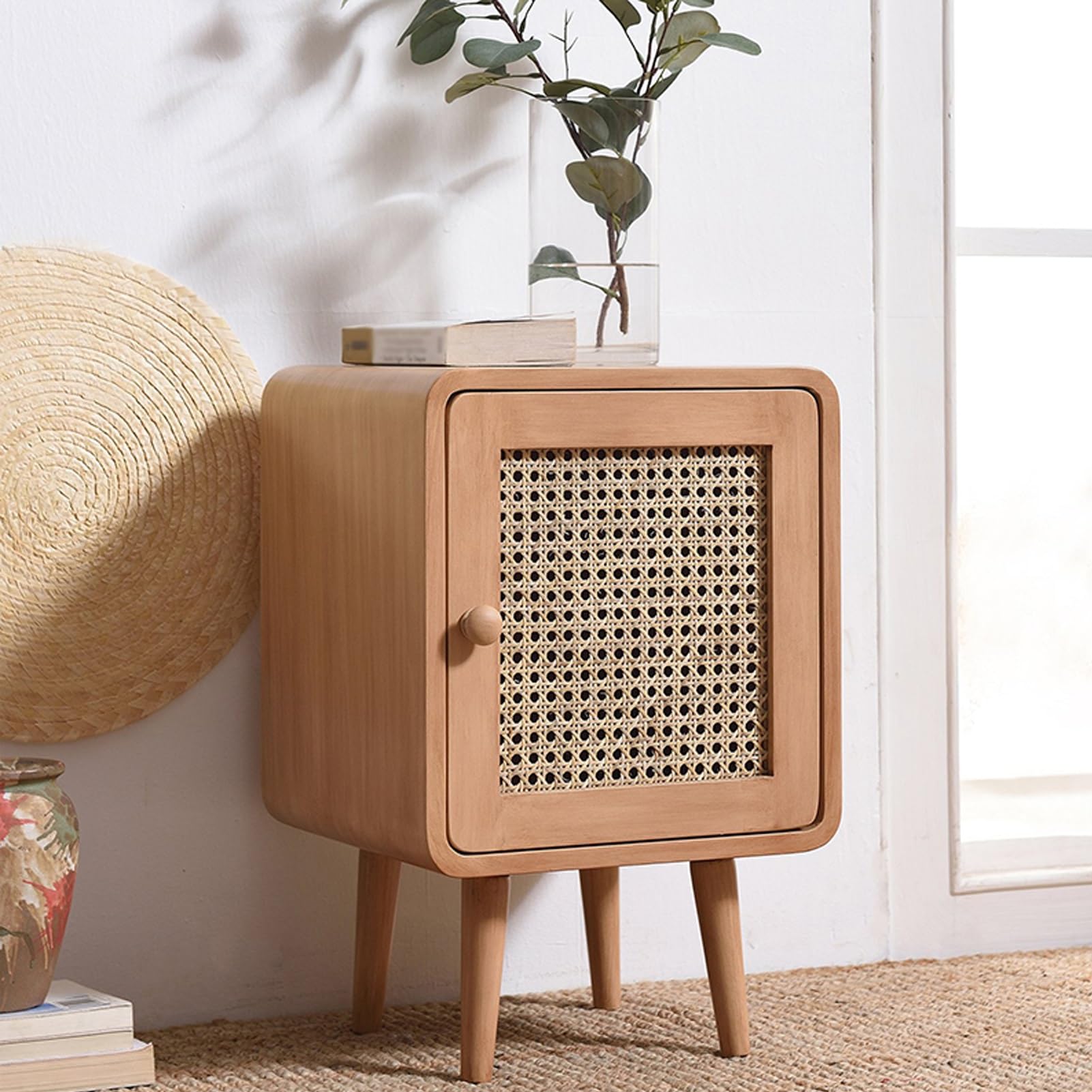 Table d'appoint en Bois pour le salon ou comme chevet de chambre chaleureux
