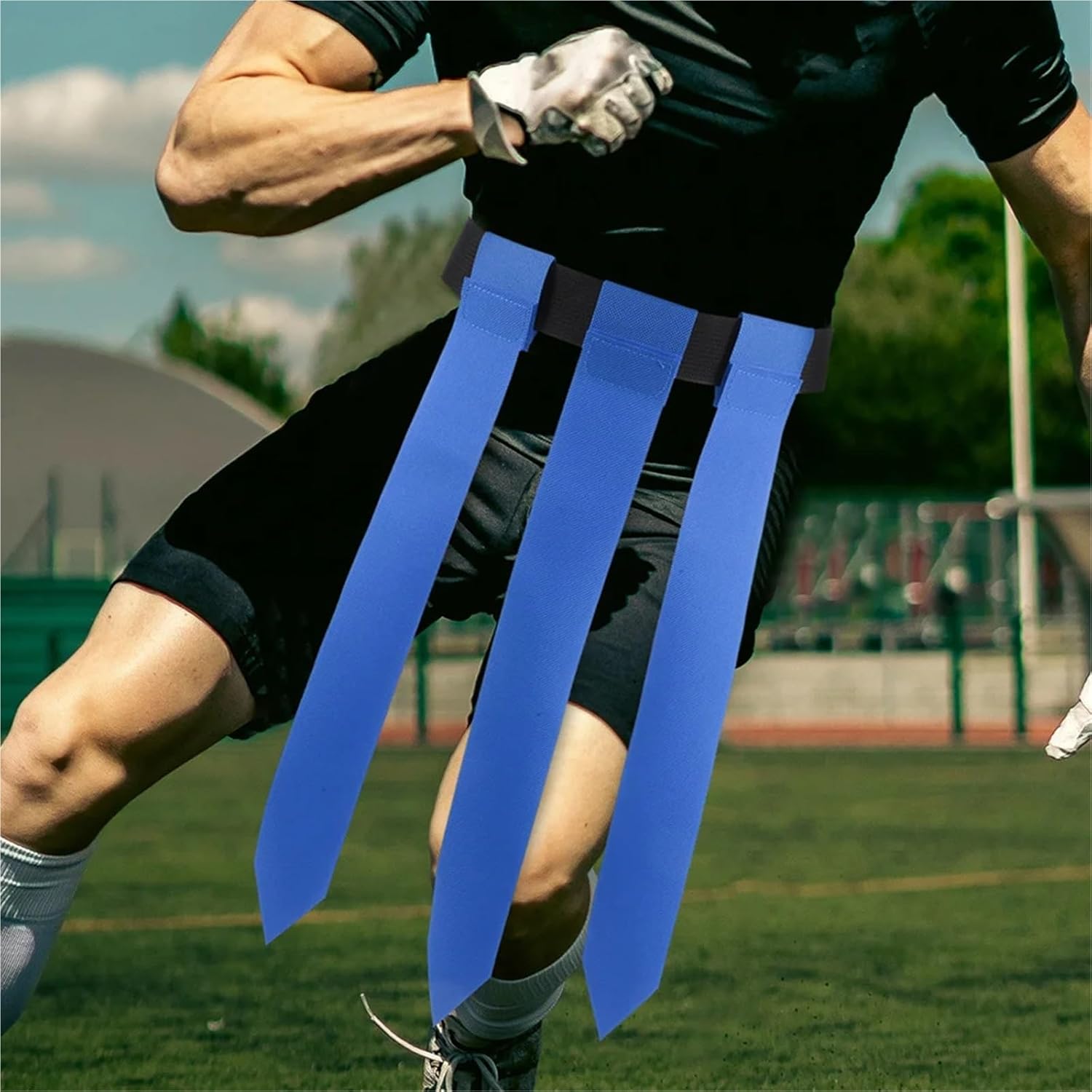 Flag Football Flags 4pcs Flag Football Flags Belts Adult Adjustable Waist Bands Accessories