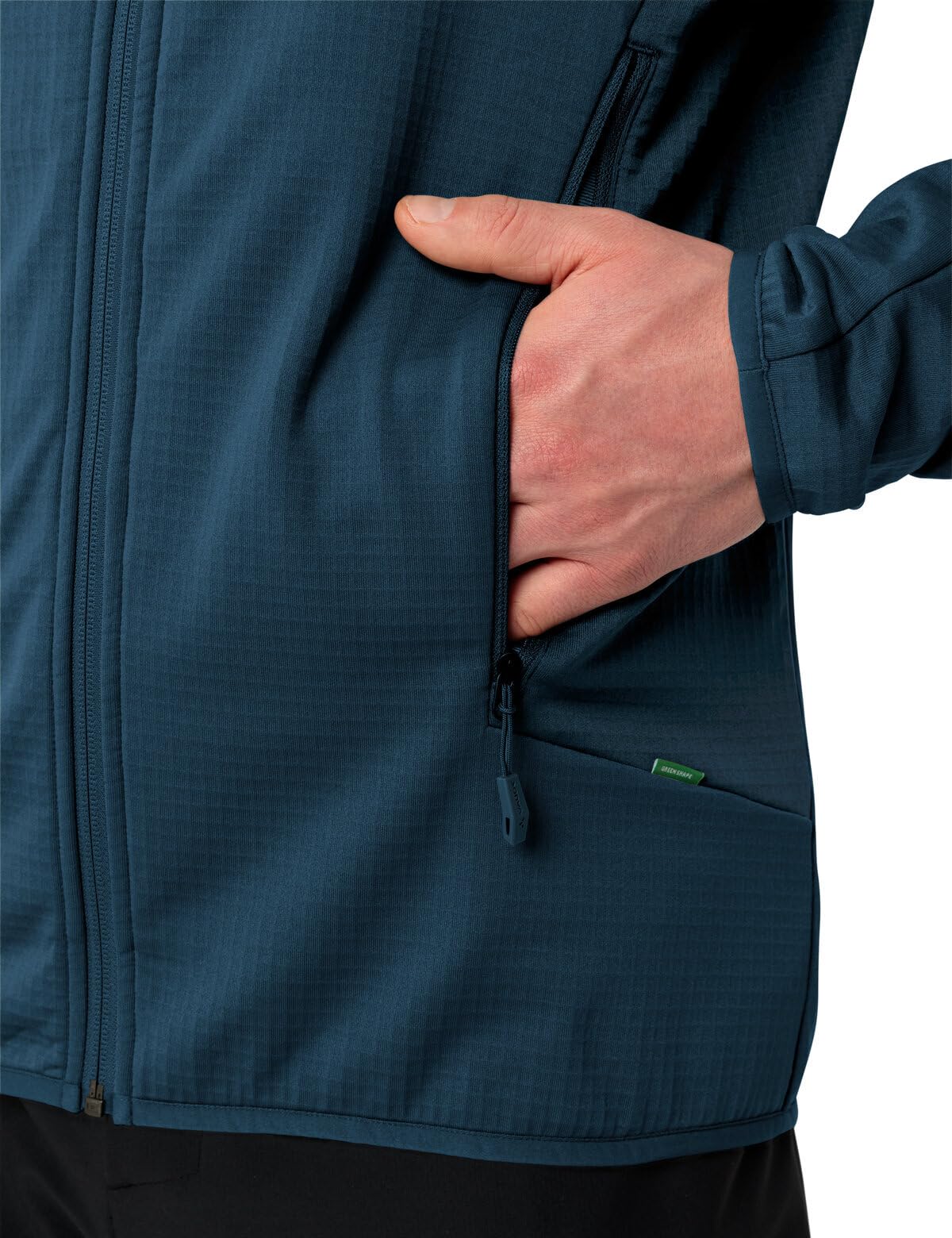 VAUDE Monviso Fleece FZ Jacket II – Herrenjacke mit Front-Reißverschluss, Fleecejacke aus Polyester mit 2 Taschen – für Skitouren und Bergtouren, Passform: SlimFit