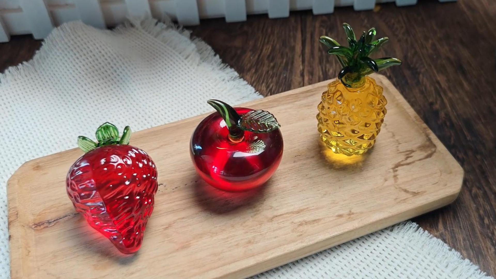 Amazon.com: KRISININE Glass Fruit Decor Crystal Pineapple Figurine