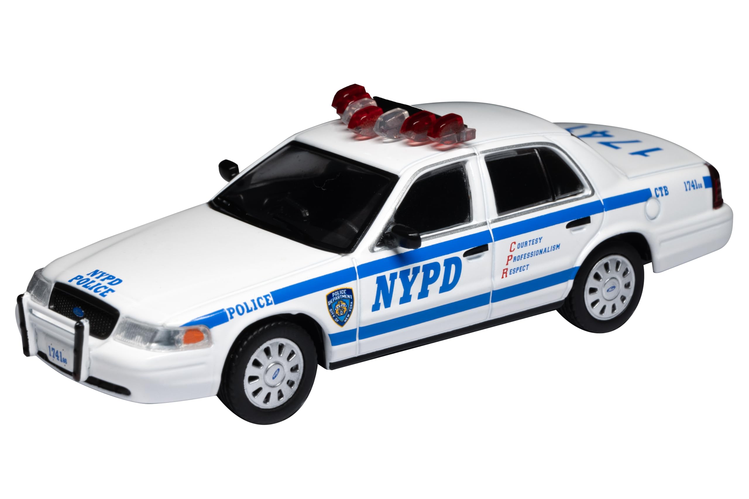 1/64 Scale Diecast Collectible Compatible with Ford Crown Victoria NYPD Livery Finished Product