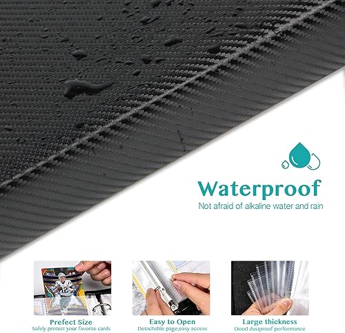 Miniatura 5 de Carpeta de 900 tarjetas de 9 bolsillos, bolsillo de doble cara con hojas extraíbles, carpeta de tarjetas de poliuretano, carpeta de tarjetas para
