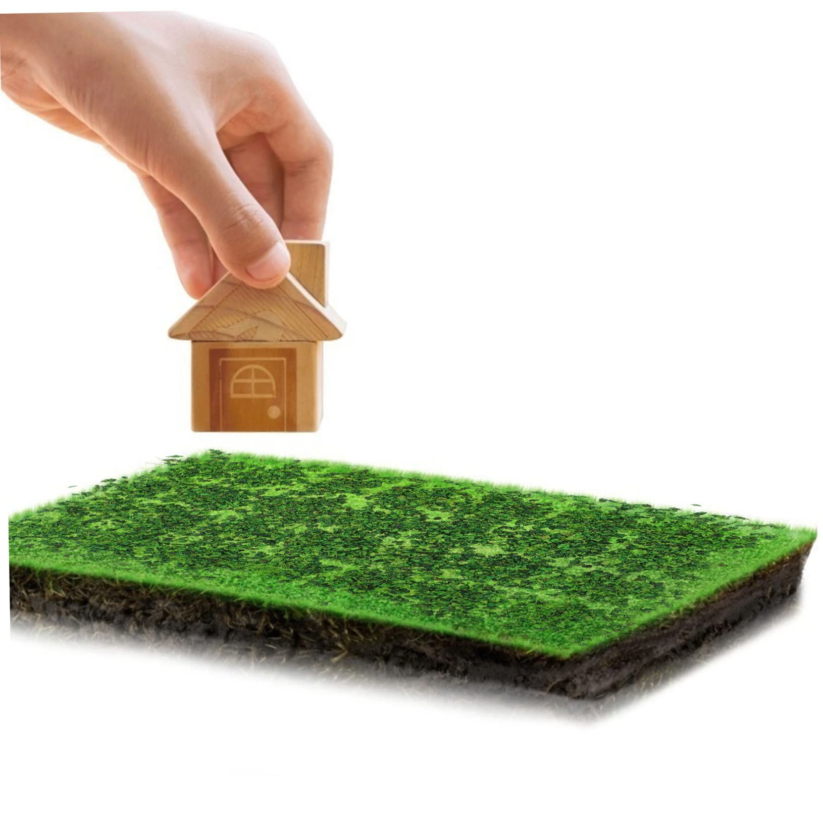 HANABASS 1pc Simulation Grass for Miniature Landscapes for Model Making Garden Decor and Dollhouses Deep Artificial Grass Mat