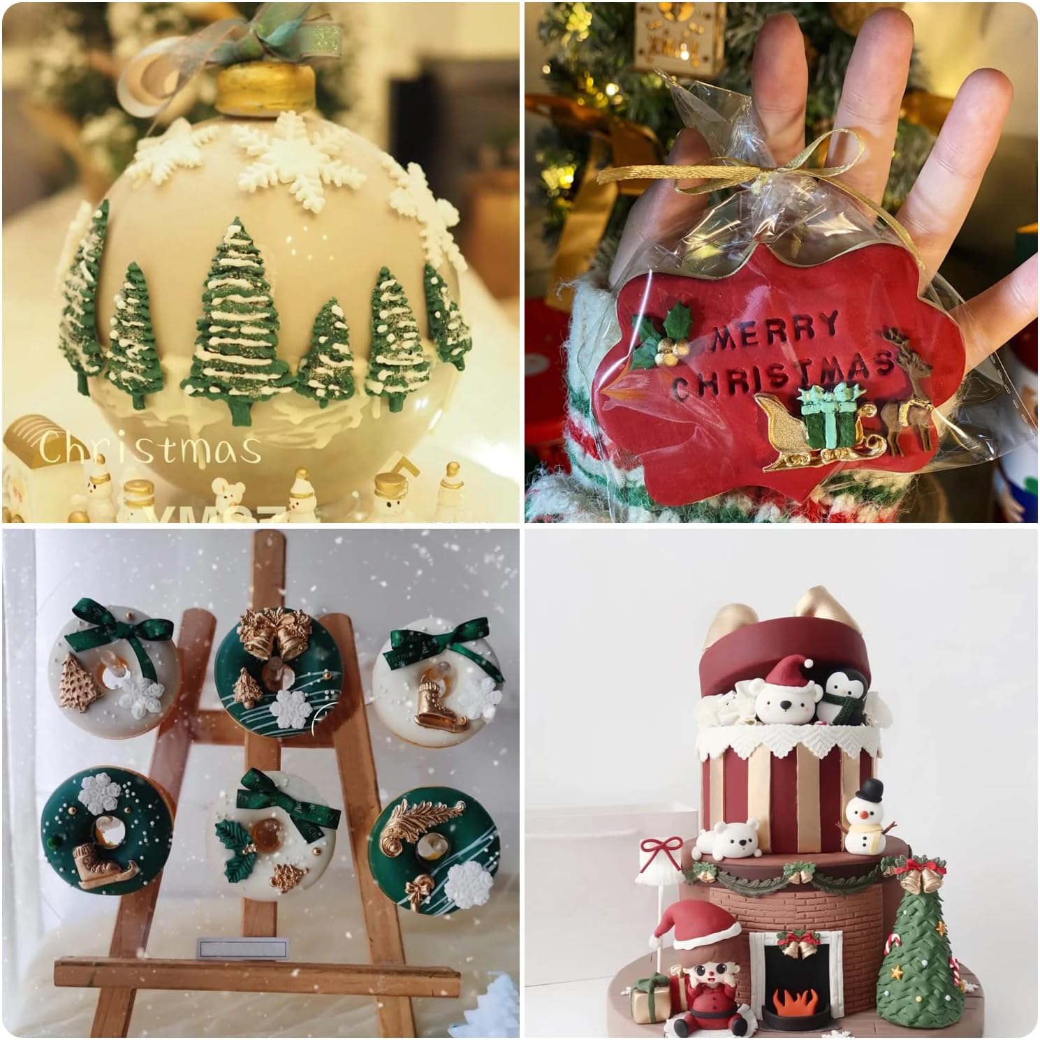 Oldes De Fondant De Navidad, Decoración De Cupcakes De Pastel De