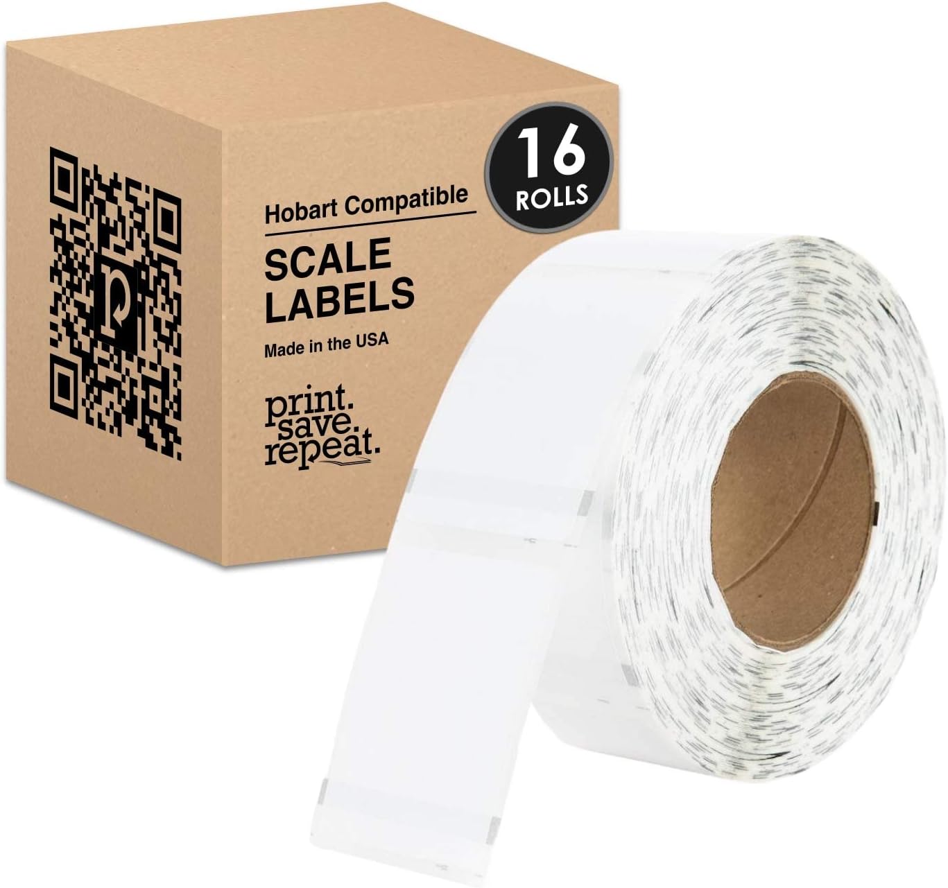 Hobart QWU350 labels 2.25x3.5 in, 13,600 labels, 16 rolls