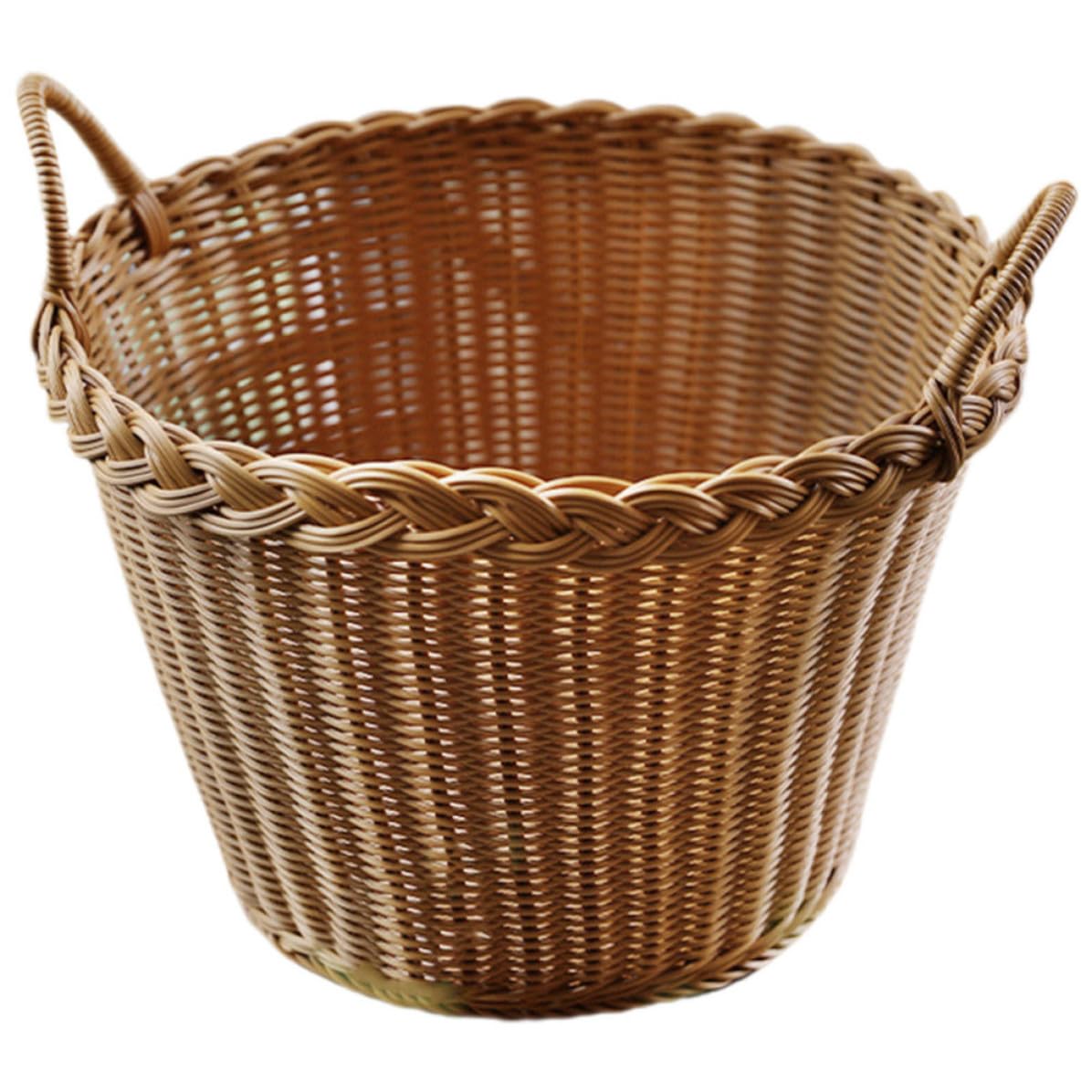Panier linge simili rotin STOBAZA corbeille tressée usage domestique durable