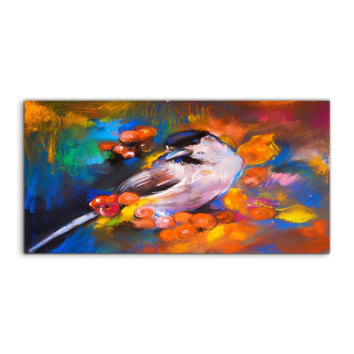 Coloray Pintura acrílica Cuadro De Pared 140x70cm Vidrio Acrílico Arte Sala De Estar Mural - Arte de Animales Pájaros