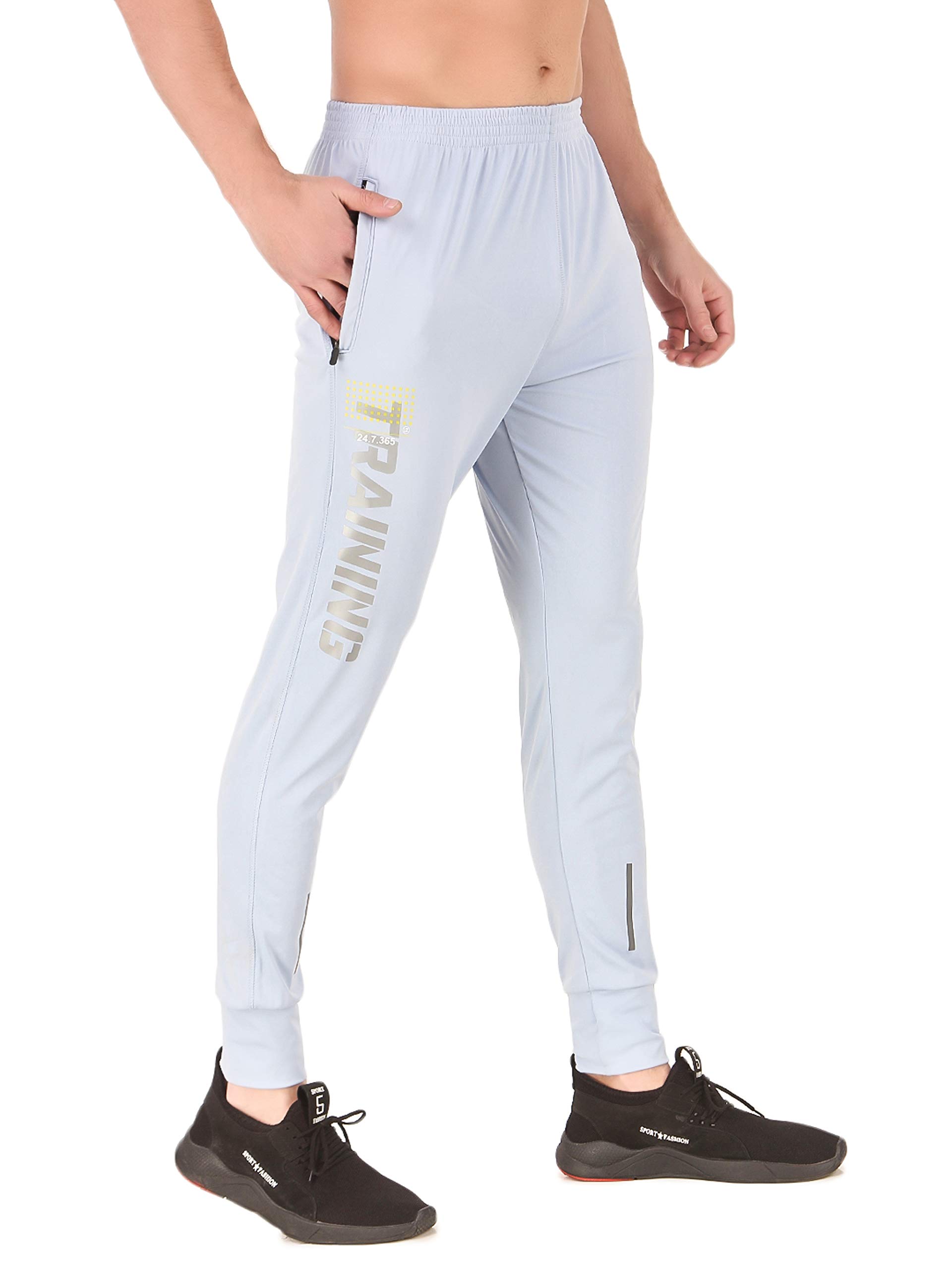 uzarus Men's Joggers Track Pants with 2 Zippered Pockets for Gym, Yoga, Workout and Casual Wear-picture-10
